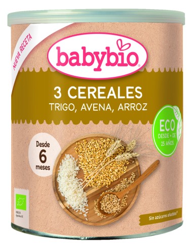 Babybio Tres Cereales Naturales Arroz Trigo Avena 220G