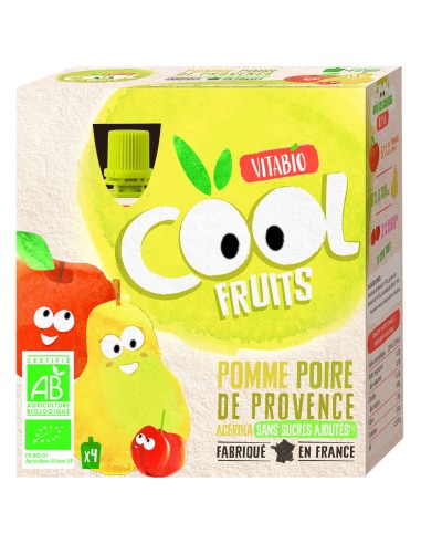 Vitabio Pack Cool Fruits Manzana Pera 4X90G