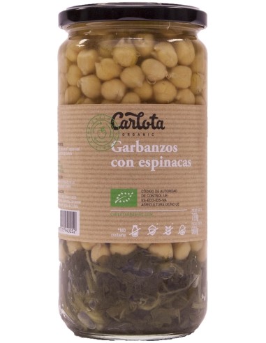 Organics Garbanzo Con Espinacas 720 G