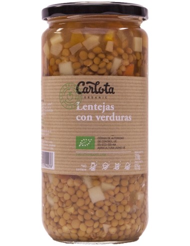 Organics Lentejas Con Verduras 720 G (12 Uds