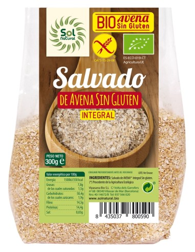 Solnatural Salvado Avena S/G Int Bio 300G