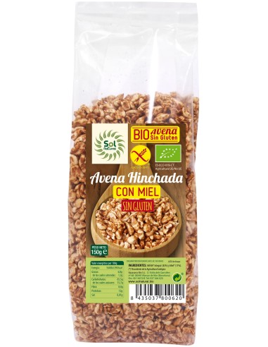 Avena Hinchada Con Miel Sin Gluten Bio 150 G