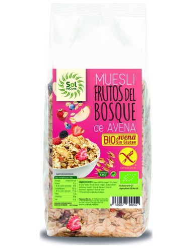 Solnatural Muesli Avena Fr Bosque Sin Gluten Bio 425 G