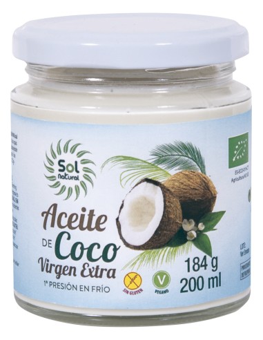 Aceite De Coco Virgen Extra Pequeño Bio 200 Ml