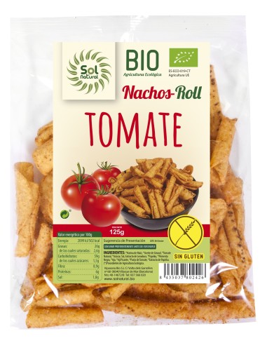 Nachos Roll Tomate Sin Gluten Bio 125 G