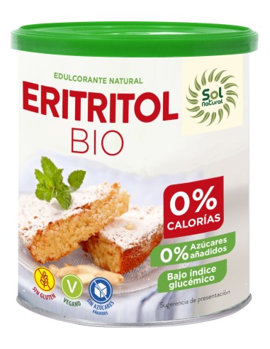 Solnatural Eritritol Bio Vegano S/G S/Azu 500G