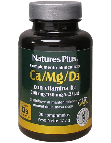 Nature´S Plus Calcio Magnesio D3 Con Vitamina K2 30Comp