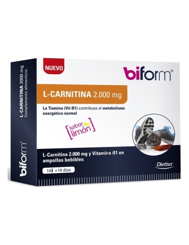 Biform L Carnitina 2000 Mg 14 Viales X 10 Ml