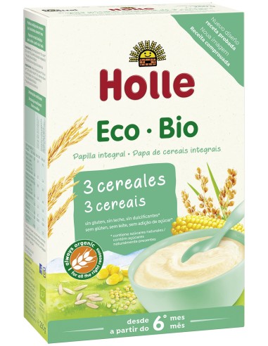 Holle Papilla 3 Cereales Int Sin Gluten 6M 250G