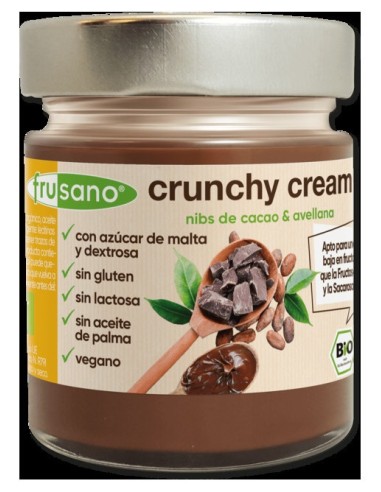 Crema De Cacao Con Avellanas Organica Baja Lactosa