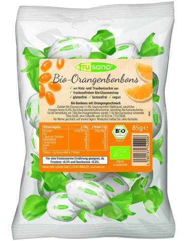 Caramelos De Naranja Organicos 85 G