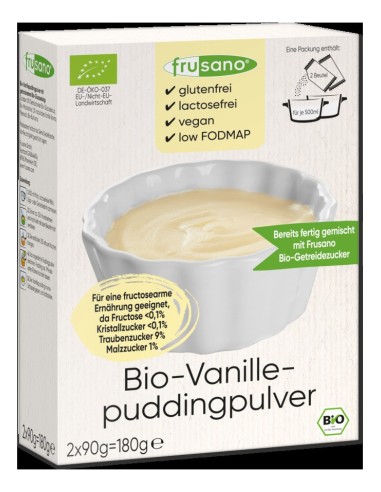 Frusano Pudin Organico En Polvo De Vainilla 180G