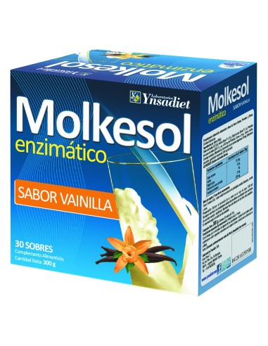 Ynsadiet Molkesol Enzimático Sabor Vainilla 30 Sobres