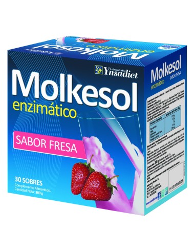 Ynsadiet Molkesol Enzimatico Sabor Fresa 30 Sobres