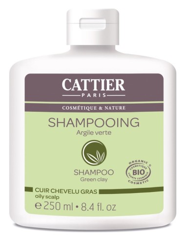 Cattier Champú Cuero Cabelludo Graso Arcilla Verde 250Ml