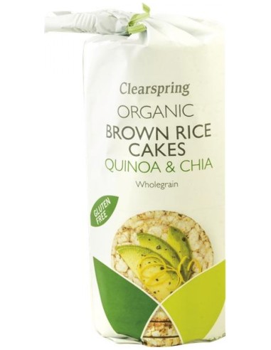 Clearspring Torta Arroz Integral Trigo Quinoa Chía Bio 120G