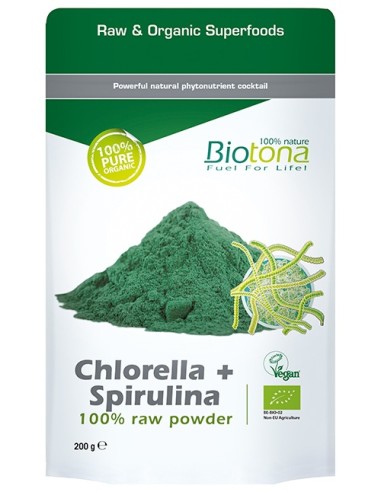 Biotona Chlorella Espirulina Bio Polvo 200G