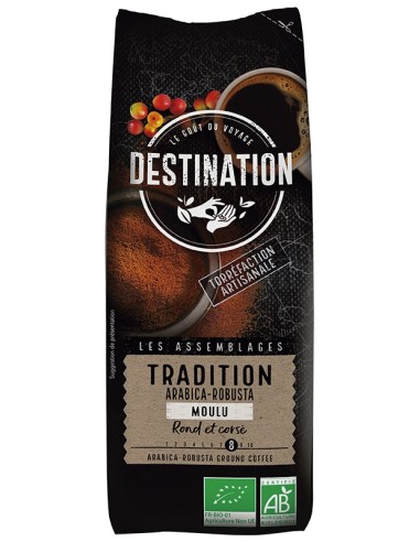 Destination Cafe Tradición Arábica Robusta Molido Bio 250G