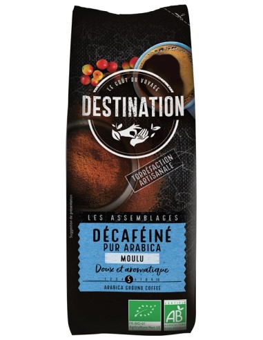 Destination Cafe Molido Descafeinado Suave Arabica Bio 250G