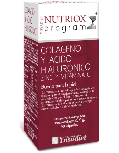 Ynsadiet Colágeno + Ácido Hialurónico Nutriox 30Cáps