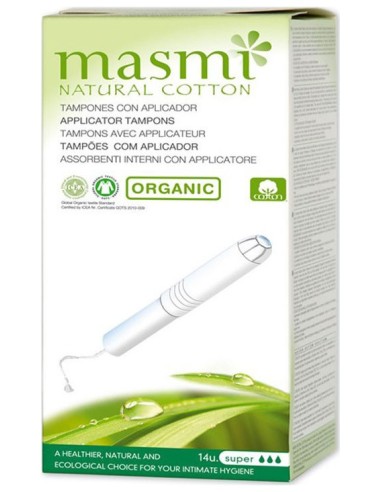 Masmi Tampones Con Aplicador Biodegradable Super 14Uds