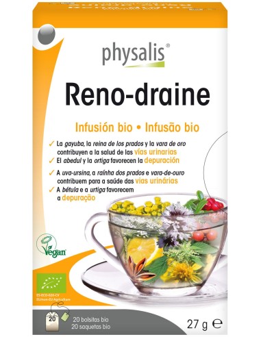 Physalis Reno Draine Infusion Bio 20 Filtros