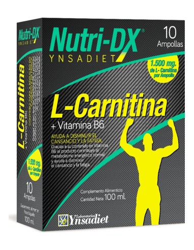 Nutri-Dx L-Carnitina +Vitamina B6 10 Ampollas