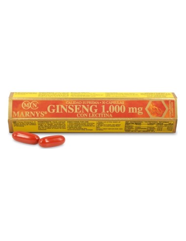 Marnys Ginseng 1000Mg Con Lecitina 30Cáps