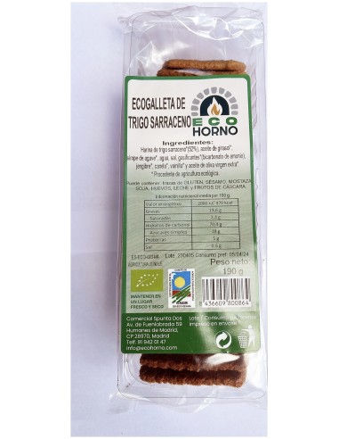 Ecogalletas De Trigo Sarraceno 190 G