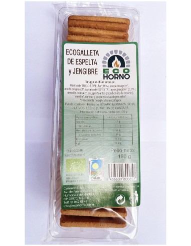 Eco Horno Ecogalleta De Espelta Y Jengibre 190G