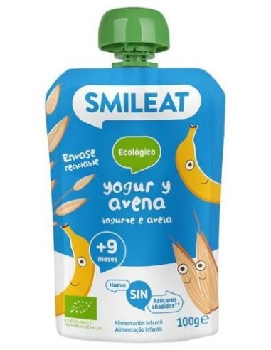 Smileat Pouch Yogur Y Avena +12M 100G