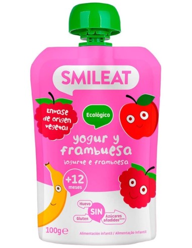 Smileat Pouch Yogurt Frambuesa +12M 100G