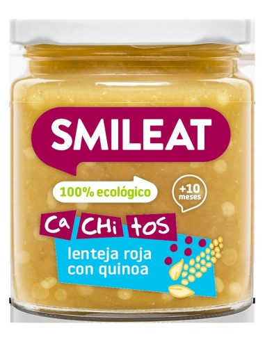 Smileat Ca-Chi-Tos Tarrito Lenteja Roja Quinoa Eco + 10M 230G