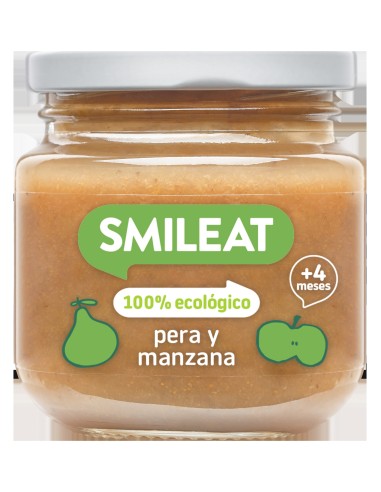 Smileat Tarrito De Pera Y Manzana 100% Ecológico 130G