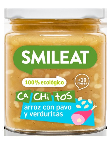 Smileat Ca-Chi-Tos Tarrito Arroz Con Pavo Verduras Eco +10M 230G