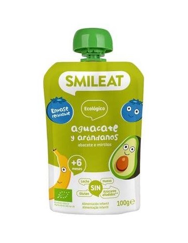 Smileat Pouch De Aguacate Y Arándanos 100G