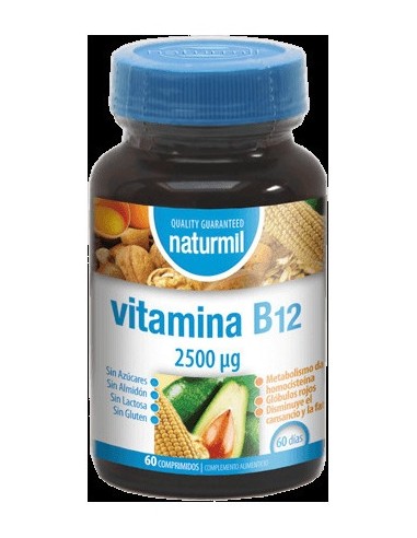 Naturmil Vitamina B12 2500Ug 60 Comprimidos