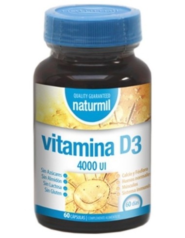 Naturmil Vitamina D3 4000Ui 60 Capsulas