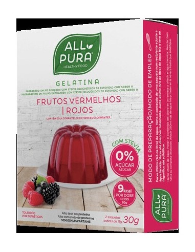 All Pura Gelatina Frutos Rojos Stevia 30G