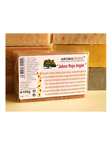 Jabon De Argan 100 G Con Arcilla Rojo