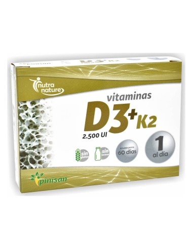 Pinisan Nutra Nature Vitaminas D3 + K2 60Caps