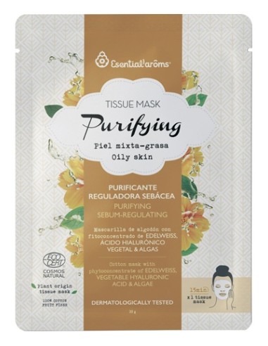 Esential Arôms Pack Tissue Mask Purifying Piel Mixta Grasa