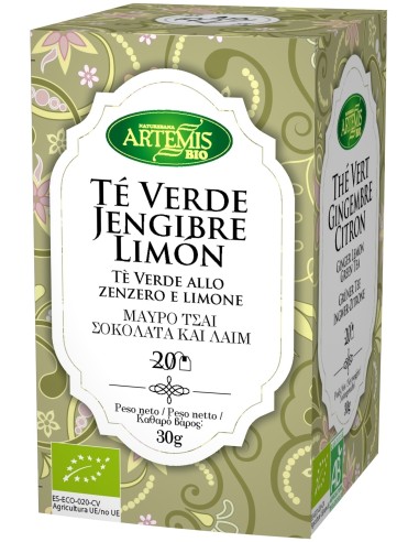 Artemis Té Verde Jengibre Y Limón 20 Filtros