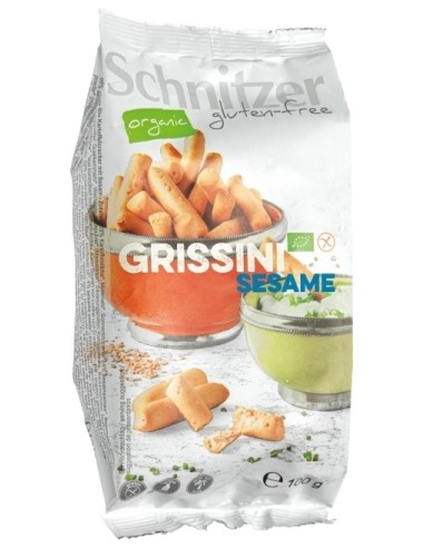 Schnitzer Palitos Grissini Sésamo Sin Gluten Bio 100G