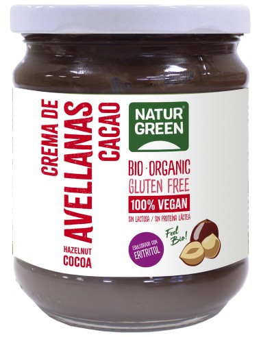 Naturgreen Crema De Avellanas Con Cacao Bio Reducida De Azúcares