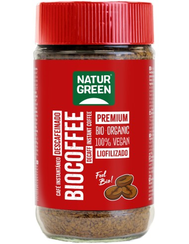 Naturgreen Café Descafeinado Ecológico Instantáneo 100G