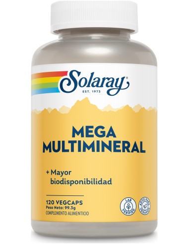 Solaray Mega Multi Mineral 120Cáps Sol