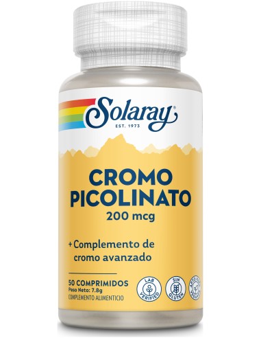 Solaray Chromium Picolinate 200 50 Tabletas