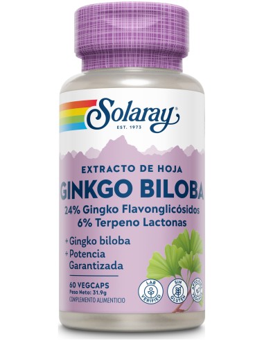 Solaray Ginkgo Biloba Extract 60 Mg 60 Cáps