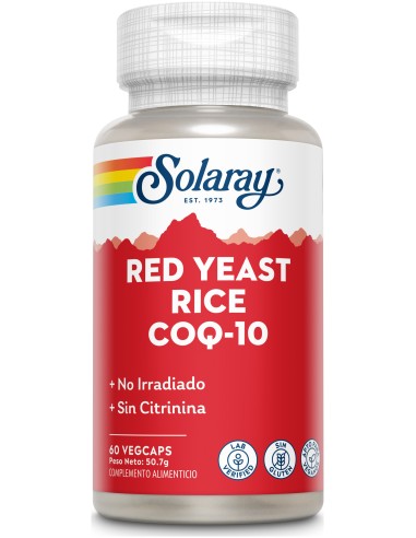 Solaray Levadura De Arroz Rojo Plus Q10 60Caps